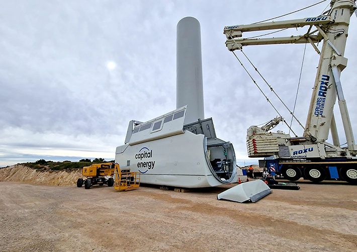 Foto Capital Energy recibe los aerogeneradores de Siemens Gamesa para el parque eólico La Herrada, en Albacete.